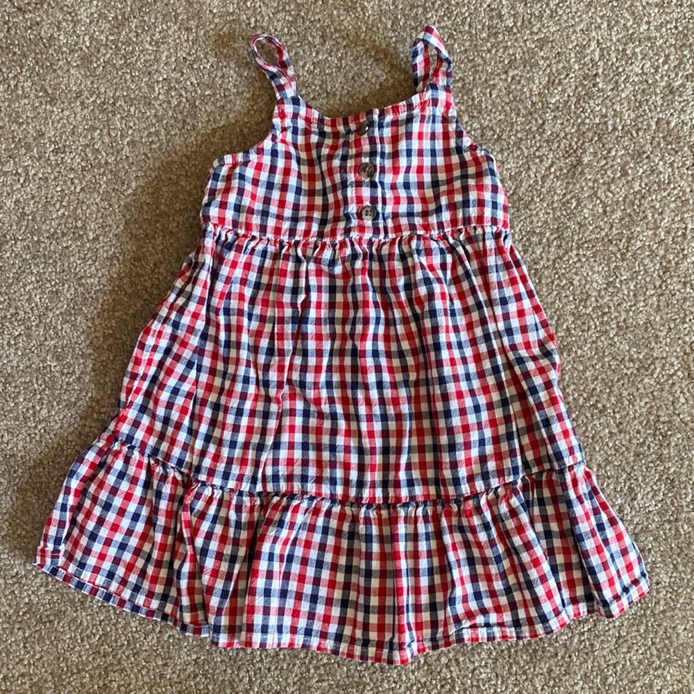 Red & blue check dress, worn once, EUC